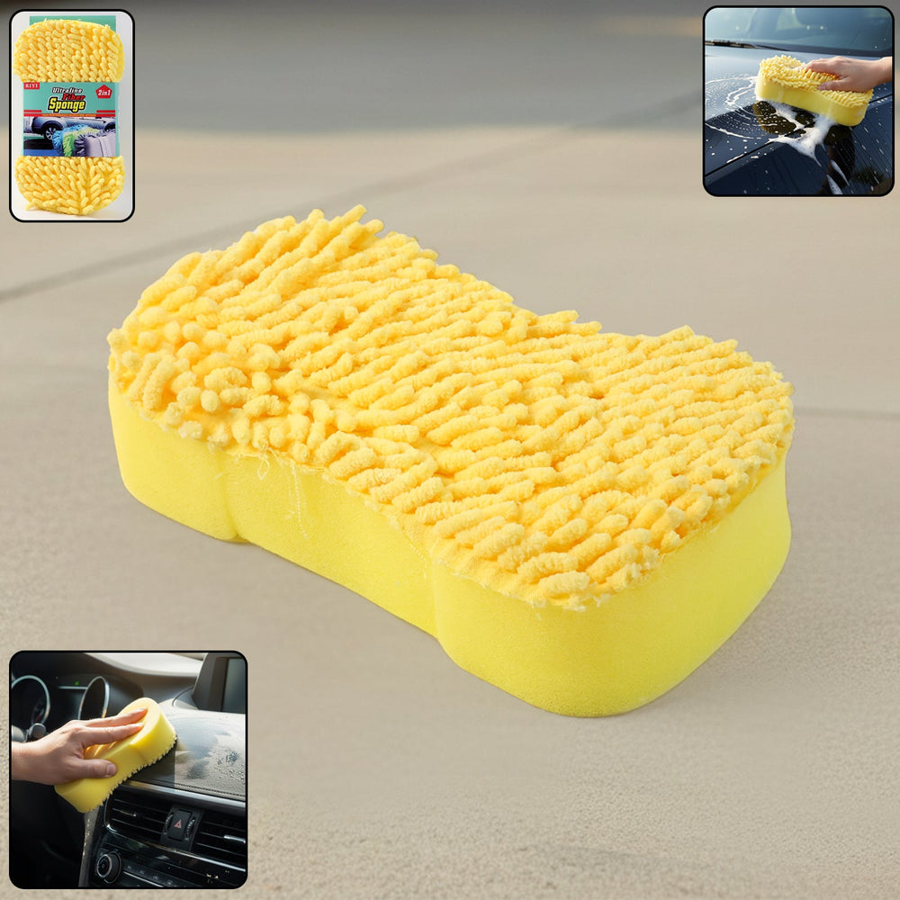 Microfiber Car Washing Sponge Ð Dual-Surface & Scratch-Free  Home Organization Storage Solution