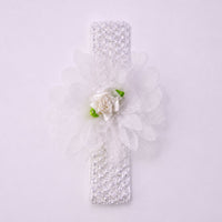 Baby girl floral headband with stretchable elastic band for a snug fit