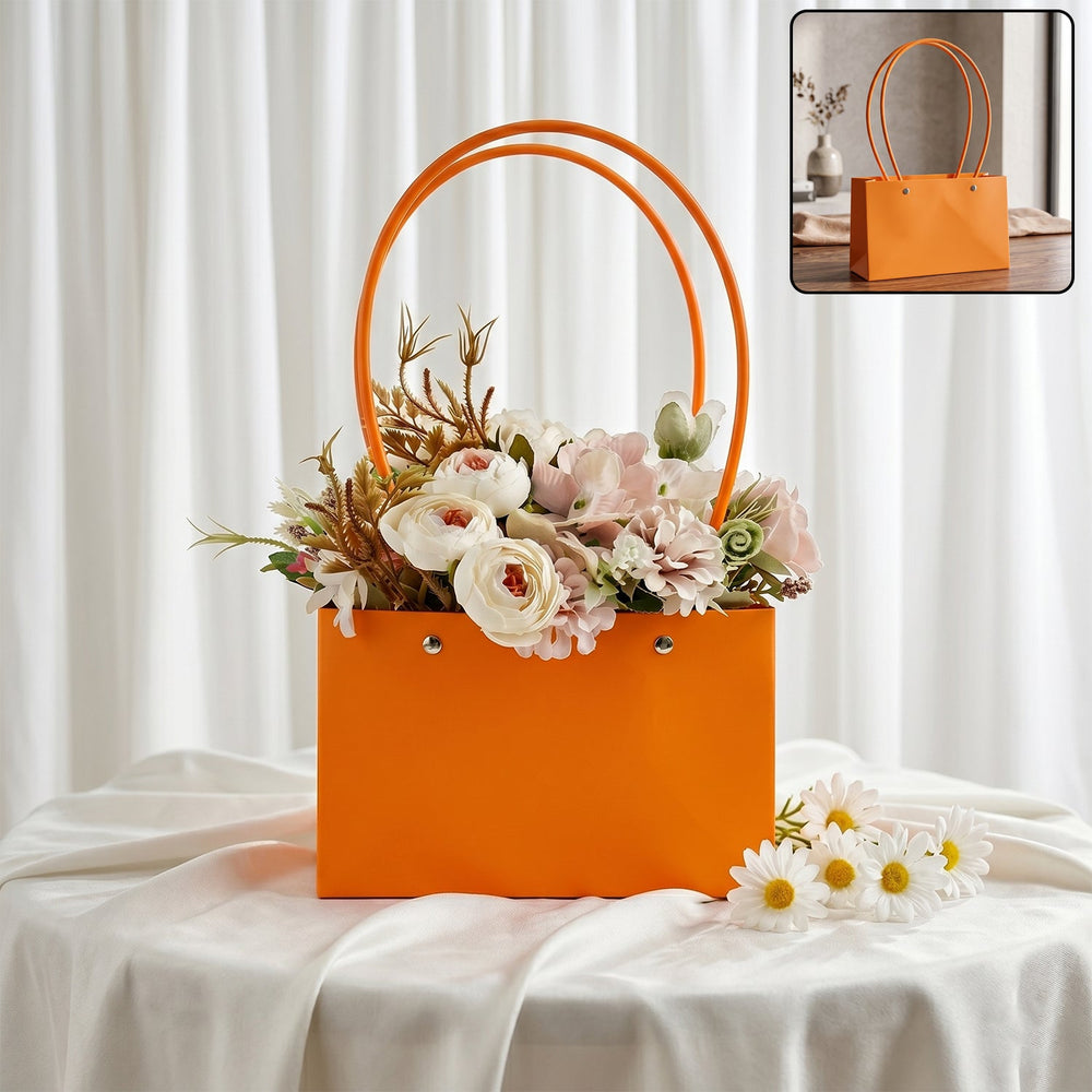 Foldable Flower Packaging Bag Ð Waterproof & Elegant Handle Portable Travel Essential