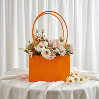 Close-up of flower bag handle detail