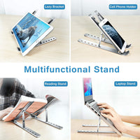 Portable Laptop Stand – 6-Angle Metal Riser for Desk | Wiregenix Your Brand