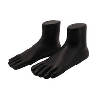 Full view of a pair of foot mannequin display stands ideal for jewellery showcases