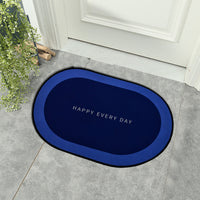 Non-Slip Oval Bath Mat – Super Absorbent Soft Velvet Surface Your Brand
