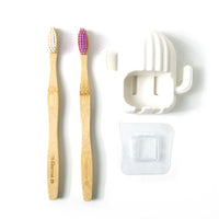 Wall Mounted Toothbrush Holder Set – Hygienic Bamboo Brushes Your Brand
