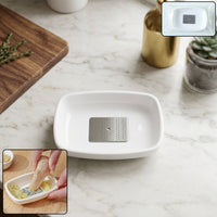 Multipurpose Garlic Ginger Grinding Plate Kitchen Storage Organizer Solution