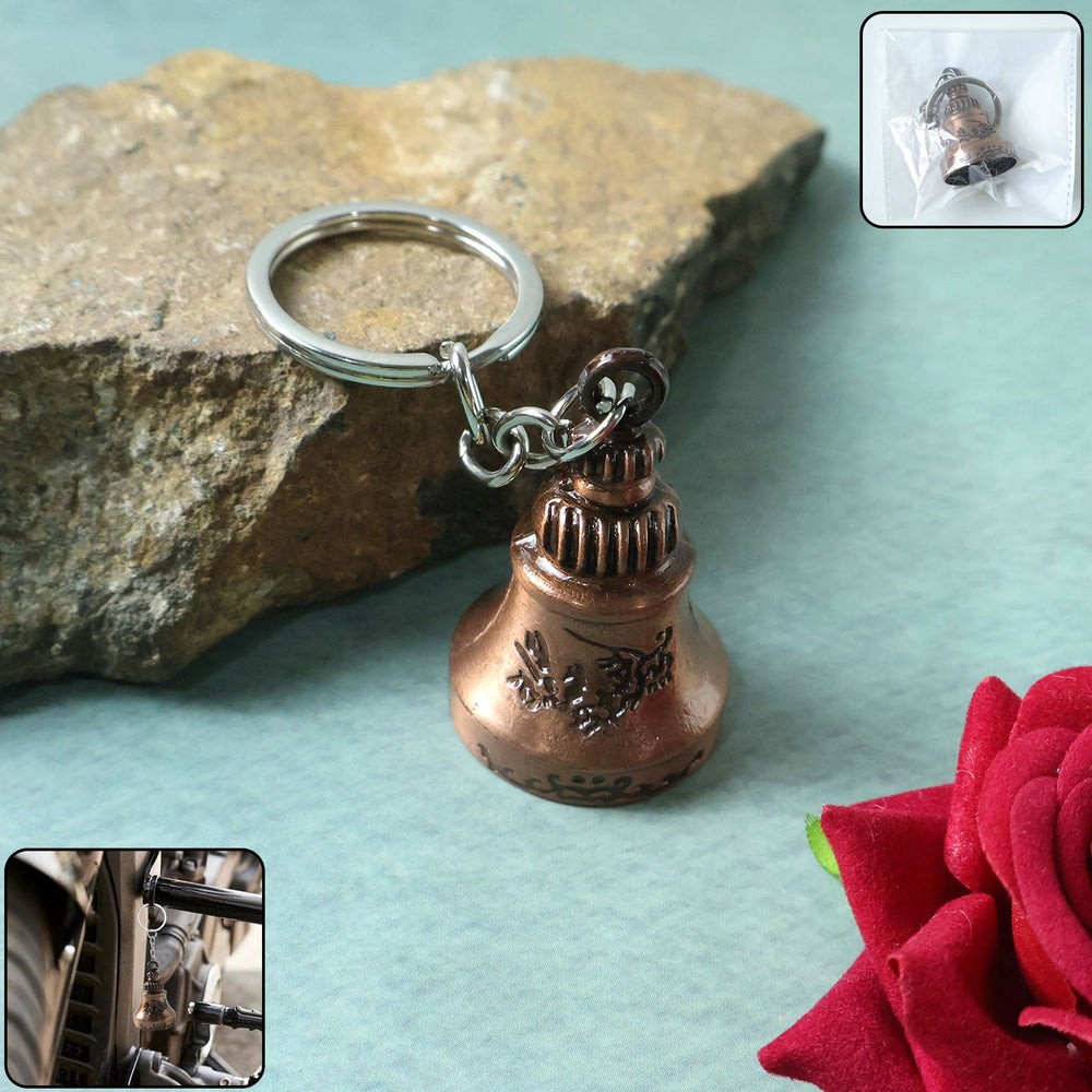 Bell Shape Mini Metal Keychain Multipurpose Storage Organizer Container