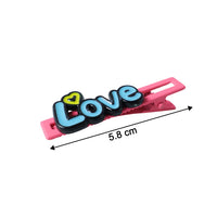 Decorative hair clip showcasing stylish text accessory