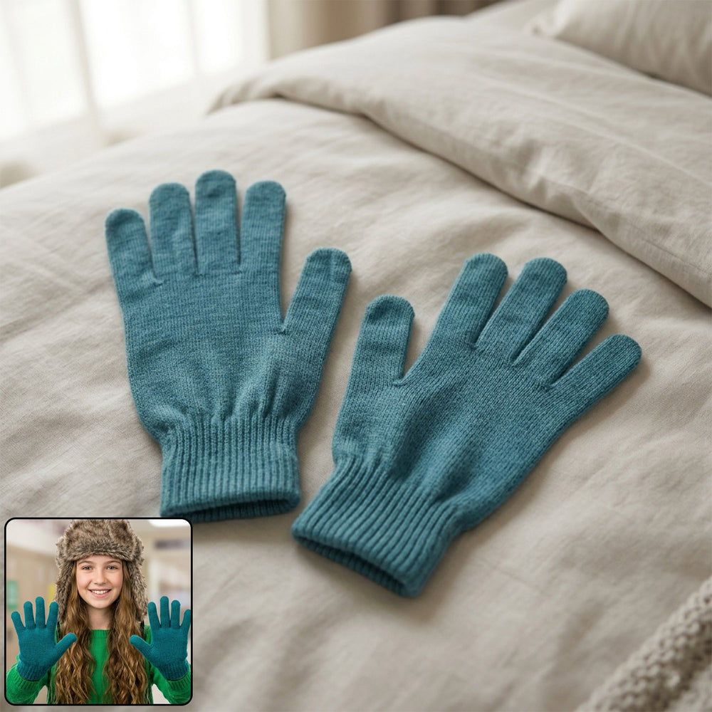 Warm Winter Knitted Gloves Ð Soft, Stretchable & Unisex for Home Organization