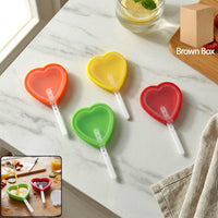 Heart Shape Silicone Popsicle Mold Kitchen Storage Organizer Solution
