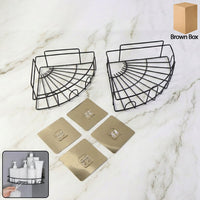 Shower Caddy Corner – 2 Pc Iron Bathroom Organizer | Mist & Relax Your Brand