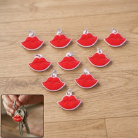 Lips Shape Bag Charm Keychain Portable Travel Essential Organizer