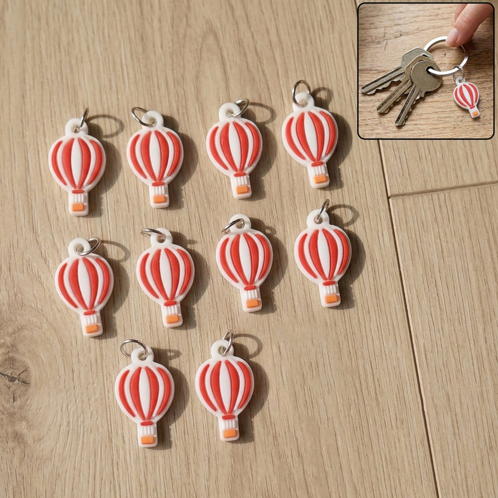 Hot Air Balloon Bag Charm Keychain Set Portable Travel Essential Organizer
