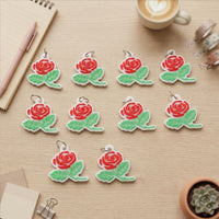 Rose-designed keychain pack for gifts and accessories