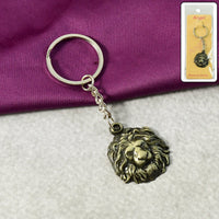 Lion Head Metal Keychain Home Organization Storage Solution