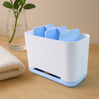 Toothbrush Holder Stand – 6-Compartment Plastic Caddy | BrushedUp Your Brand