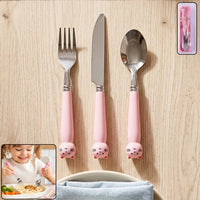 Kids Stainless Steel Cutlery Set Ð Safe, Durable & Portable Portable Travel