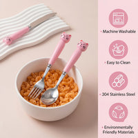 3-in-1 kids fork, knife, spoon set with easy grip handles
