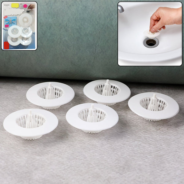 Sink Drain Hair Catcher – 5 Pcs Multipurpose Strainer Filters