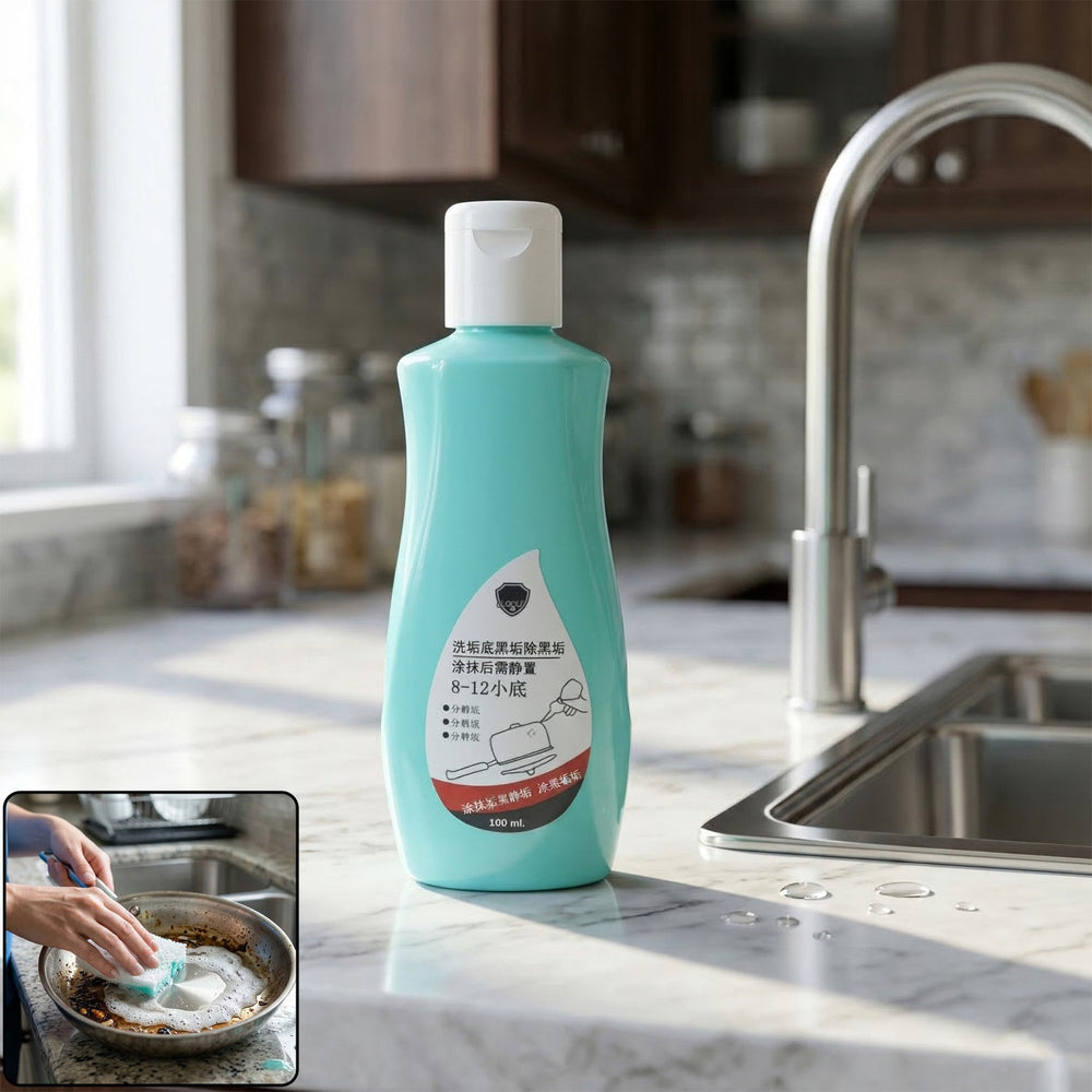 Cookware Bottom Cleaner Liquid Kitchen Storage Organizer Solution
