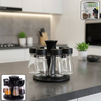 Revolving Plastic Spice Rack Multipurpose Storage Organizer Container