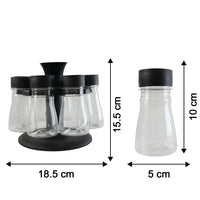 Multi-container revolving spice rack designed for countertop use