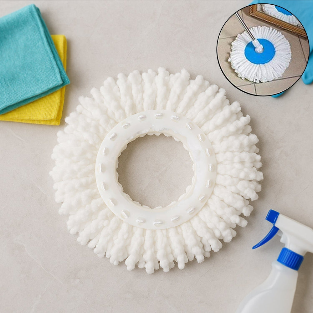 Microfiber Spin Mop Refill Head – Durable 360° Rotating Cleaning Your Brand