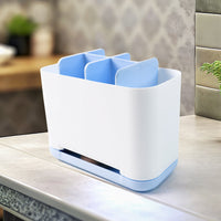 Toothbrush Holder Stand – 6-Compartment Plastic Caddy | BrushedUp Your Brand