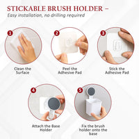 Wall Mounted Toothbrush Holder – No-Drill Space Saving Bathroom Organizer Your Brand