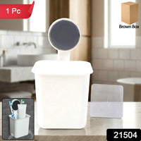 Wall Mounted Toothbrush Holder – No-Drill Space Saving Bathroom Organizer Your Brand
