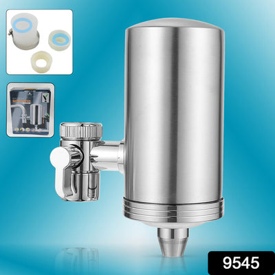304 Stainless Steel Faucet Mount Water Filter Water Purifier Bathroom Organizer Storage