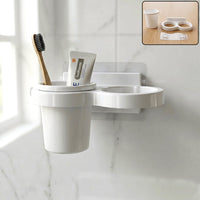 Wall Mounted Toothbrush Holder Set – Space-Saving Bathroom Organizer Your Brand