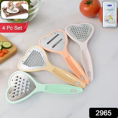 Heart Grater Set - Grating & Slicing Tool Kitchen Storage Organizer Solution