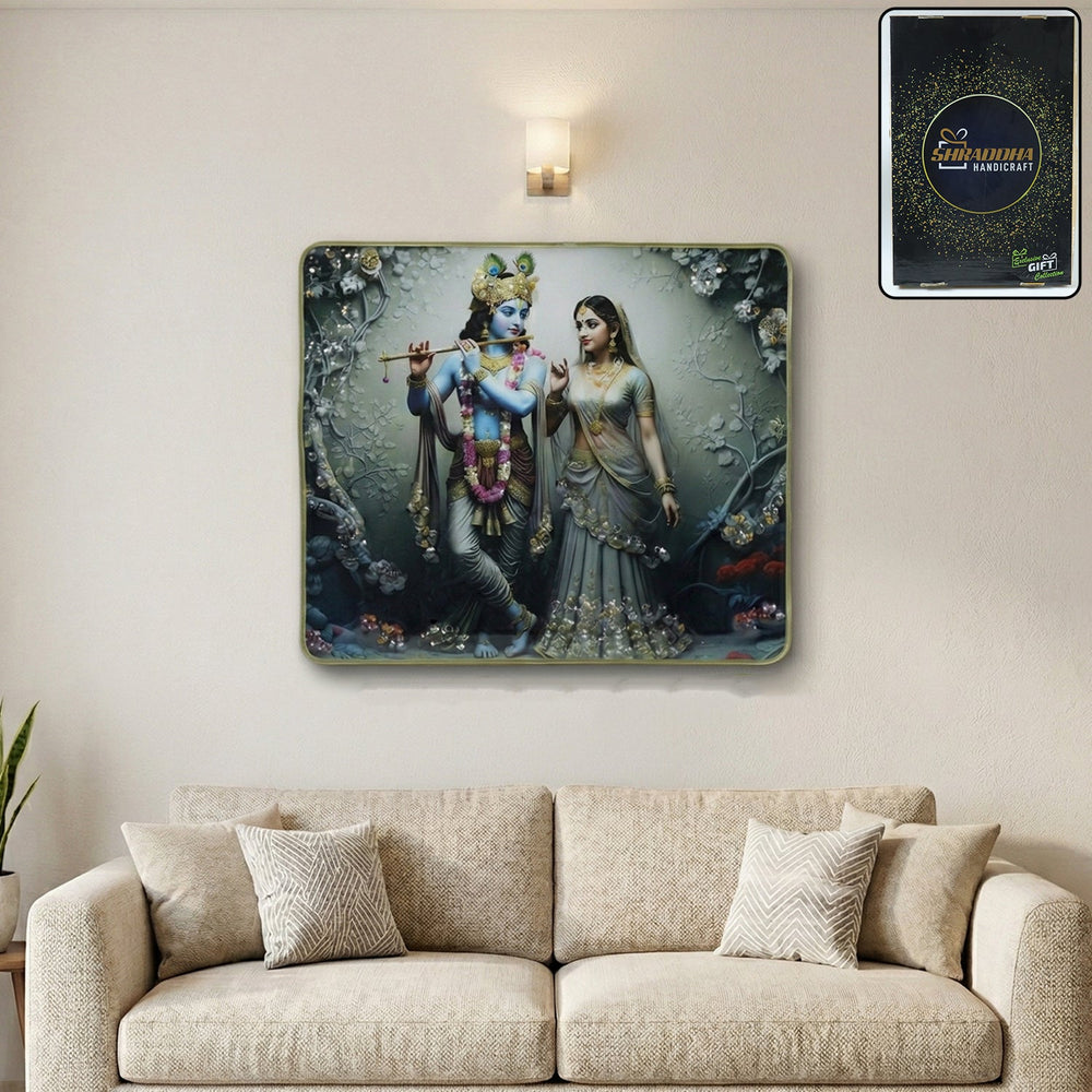 Radha Krishna Wall Frame Home Organization Storage Solution