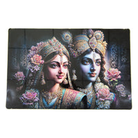 Decorative Radha Krishna wall frame for home and temple