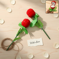Artificial Rose Ring Box Set Multipurpose Storage Organizer Container