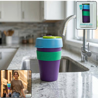 Reusable Colorful Travel Mug Ð Spill-resistant & Stylish 400 Kitchen Storage Organizer