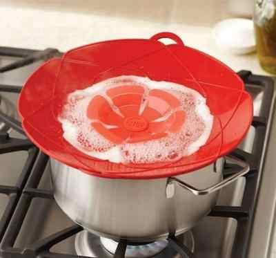 Silicone Spill Stopper Lid Kitchen Storage Organizer Solution