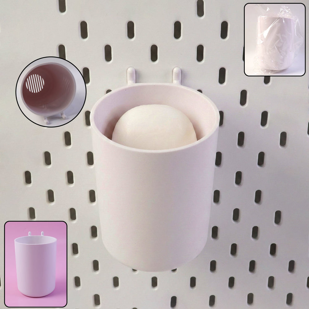 Soap Box with Drainage – Plastic Glass Shape Soap Holder Your Brand