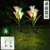 Solar Garden Flower Lights Home Organization Storage Solution