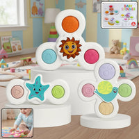 Baby Spinner Toy Set – Sensory Suction Toys for Motor Skills Your Brand