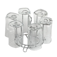 Compact Stainless Steel Glass Stand holding various drinkware items.