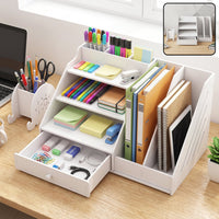 Multifunctional Desk Organizer Storage Cabinet with Drawer File Rack (1 Set) Your Brand