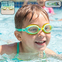 Kids Dual Color Swimming Goggles Ð Comfortable Fit & Clear V Portable