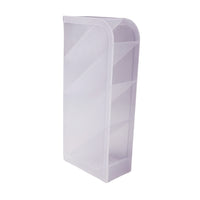 Desk Organizer – 4 Compartments in Clear Plastic for Office Supplies Your Brand
