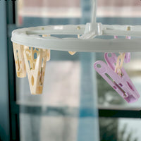 Clothespin Rack Laundry Drying Rack with 8 Clips – Compact & Windproof Your Brand