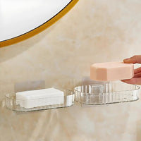 Transparent Wall Mounted Soap Dish Holder – Self Adhesive 2 Pc Your Brand