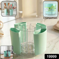 Rotating Pen Holder – 5 Compartment Desk Organizer Stand Your Brand