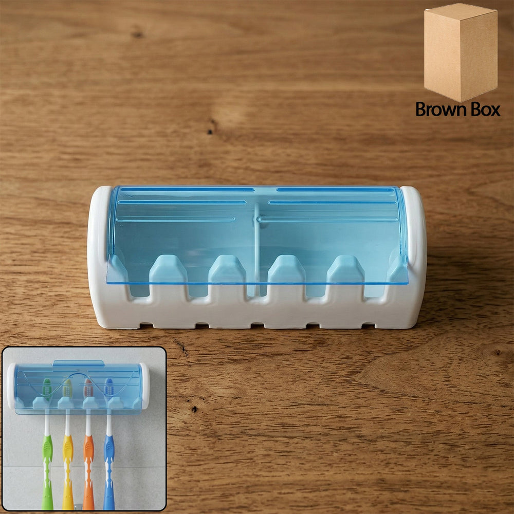 Wall Mounted Toothbrush Holder Kitchen Storage Organizer Solution