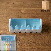 Wall Mounted Toothbrush Holder Kitchen Storage Organizer Solution