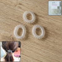 Transparent Spiral Coil Hair Ties Home Organization Storage Solution